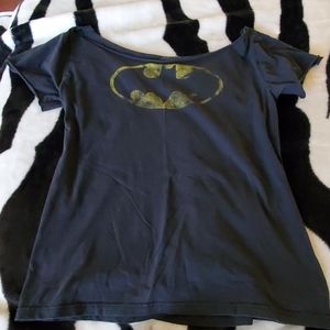 Batman diy off shoulder tee 2x comic dc
